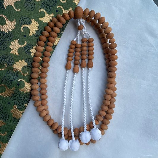 Shingon Mala (Plum Wood, White rope)